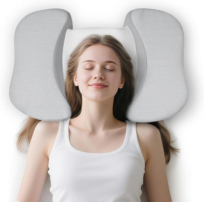 Perna HOMCA Pillow pentru dormit pe spate, spuma memorie, gri