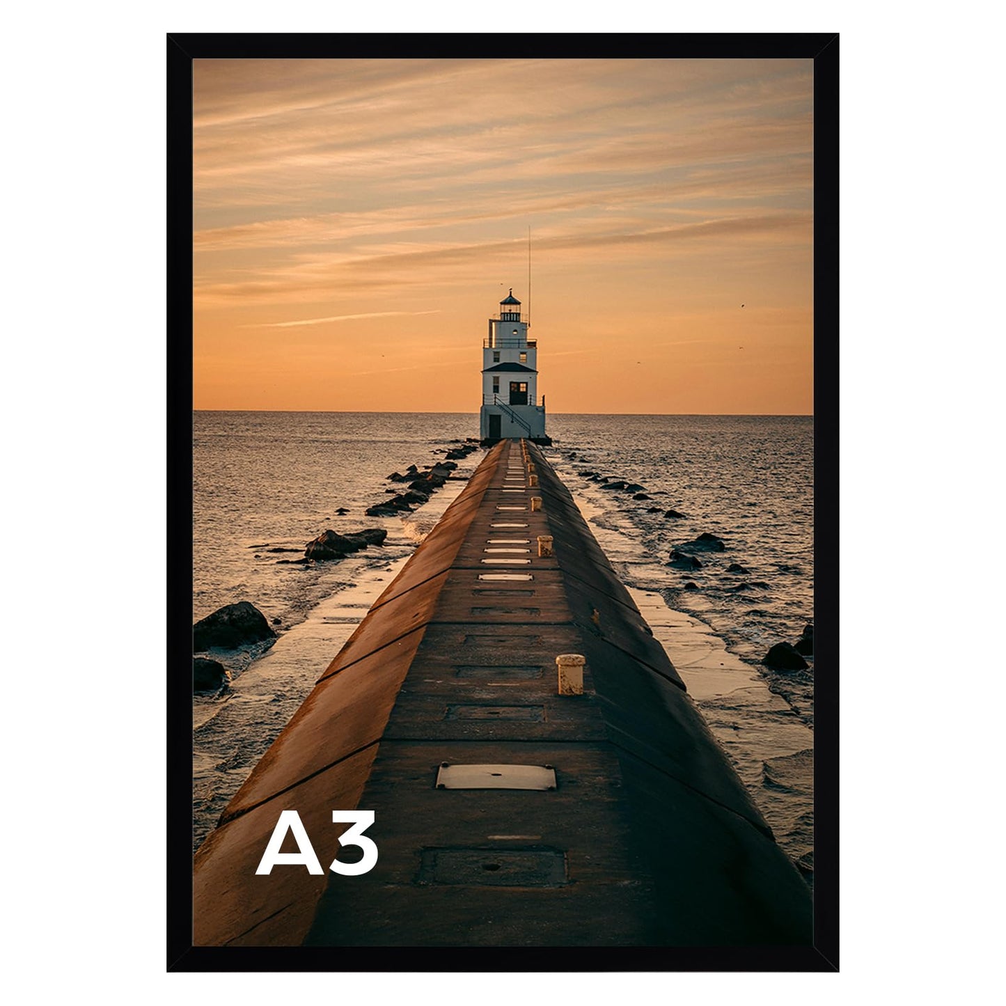 Rama poster EYMPEU 61 x 91.5 cm aluminiu negru montare perete