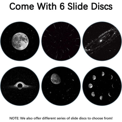 Moon and Stars: Discs for POCOCO Galaxy Projector, 5K Ultra HD, Semiconductor Lithography (6 discs)