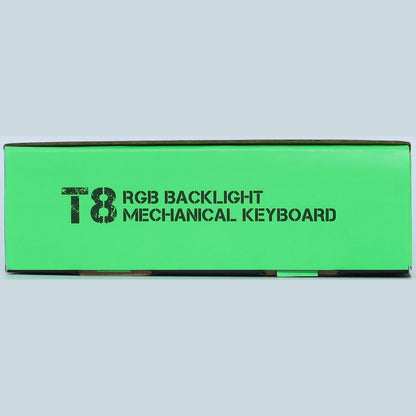 T8 60% Gaming Keyboard,68 Keys Compact Mini Wired Mechanical Keyboard with 18 Chroma RGB Backlit,Blue Switch,USB C Coiled Keyboard Cable,for PC,Laptop,Mac,PS4,Xbox-Dark Grey