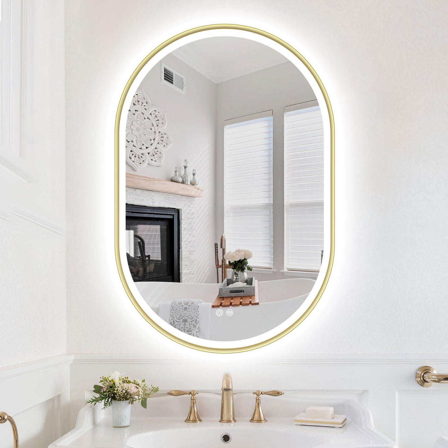 Oglinda baie Sbagno 100x60 cm LED anti-aburire