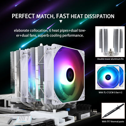 Cooler Procesor Thermalright Peerless Assassin 120 SE ARGB White