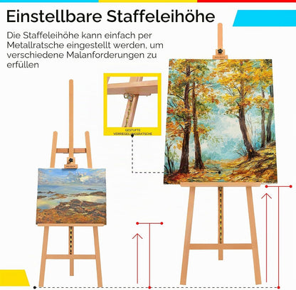 Sevalet de atelier mare MEEDEN din lemn masiv de fag