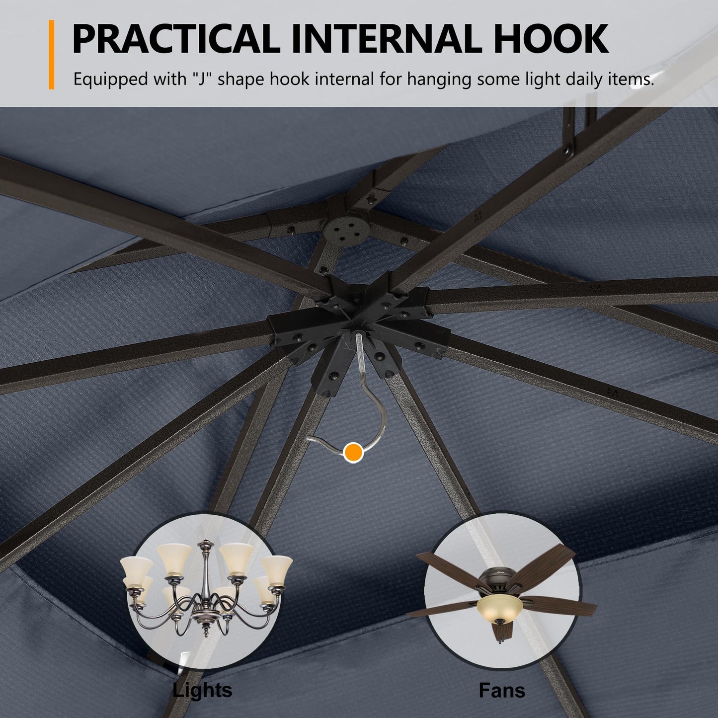Foisor ABCCANOPY DP Gazebo26 2.5x2.5 m, plasa, impermeabil