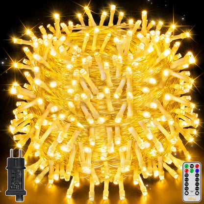 Ollny Outdoor Fairy Lights, 80 m, 800 LEDs, Christmas Lighting Outdoor 8 Modes with Remote Control Timer, Fairy Lights Long IP44 Waterproof for Christmas, Wedding, Easter, Garden (Warm White)