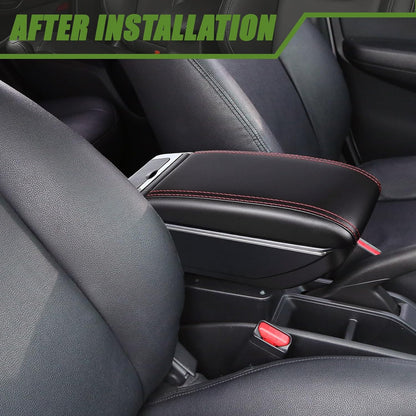 OYHCM Armrests for Volkswagen Polo VW Polo 9N 3 Central Armrest Arm Rest 2002-2009 Two-Layer Armrest Storage Compartment