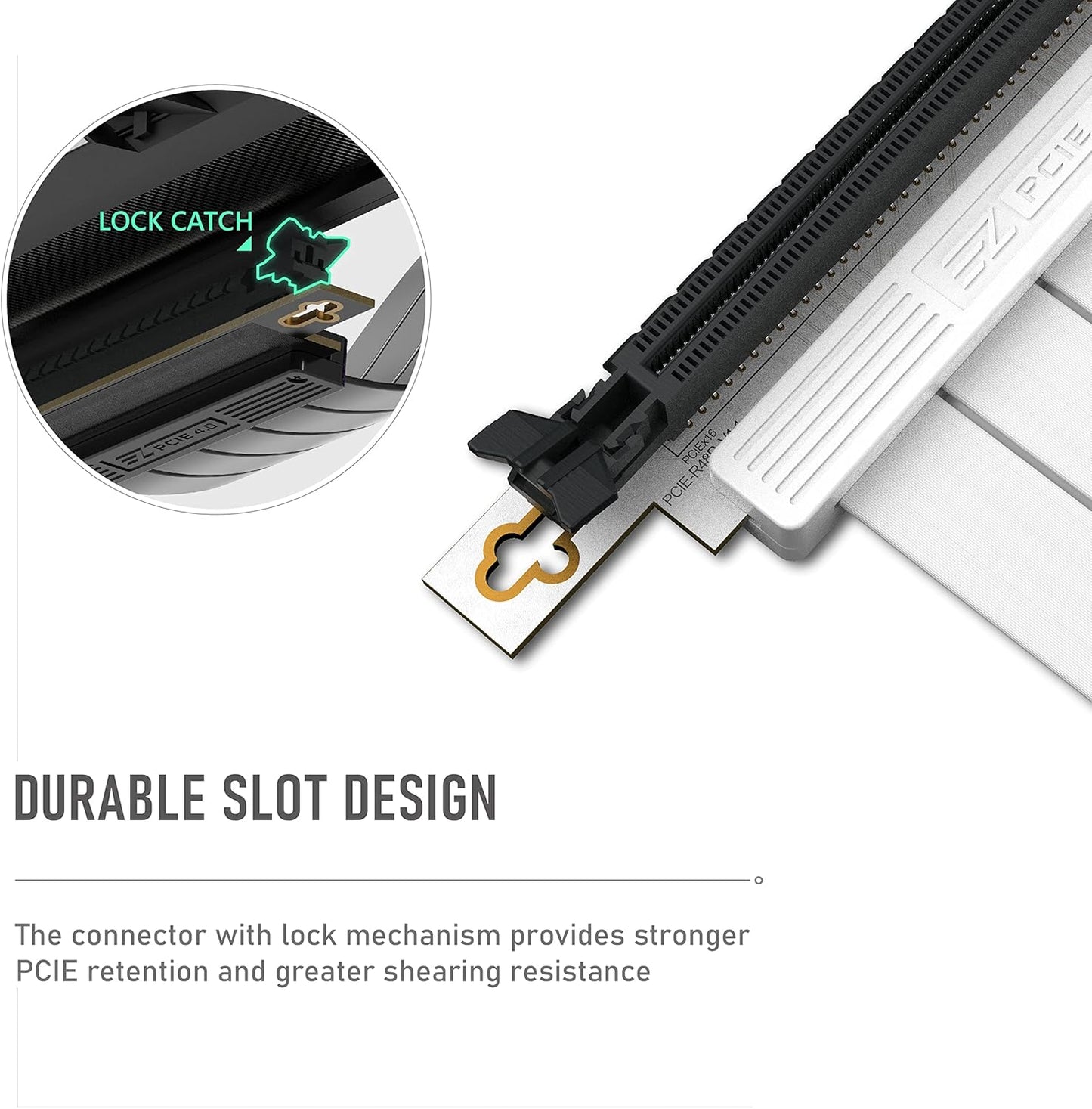 EZDIY-FAB PCIE Gen 4 16x Extreme Flexible, High Speed Riser Cable PCI Express 4.0 Port GPU Extension Card-Right Angle Connector, Supports RTX3090/3090ti/4080/4090 [7.87in/20cm]- White