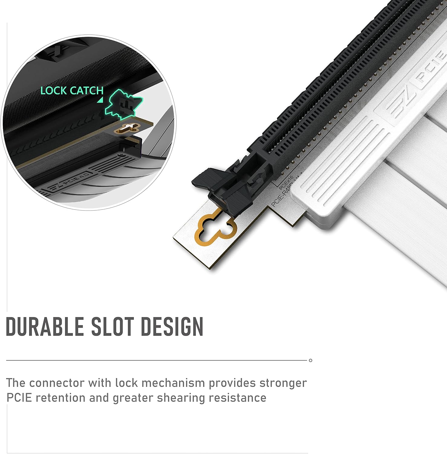 EZDIY-FAB PCIE Gen 4 16x Extreme Flexible, High Speed Riser Cable PCI Express 4.0 Port GPU Extension Card-Right Angle Connector, Supports RTX3090/3090ti/4080/4090 [7.87in/20cm]- White