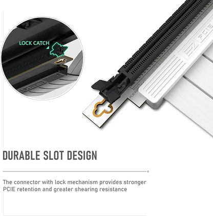 EZDIY-FAB PCIE Gen 4 16x Extreme Flexible, High Speed Riser Cable PCI Express 4.0 Port GPU Extension Card-Right Angle Connector, Supports RTX3090/3090ti/4080/4090 [7.87in/20cm]- White