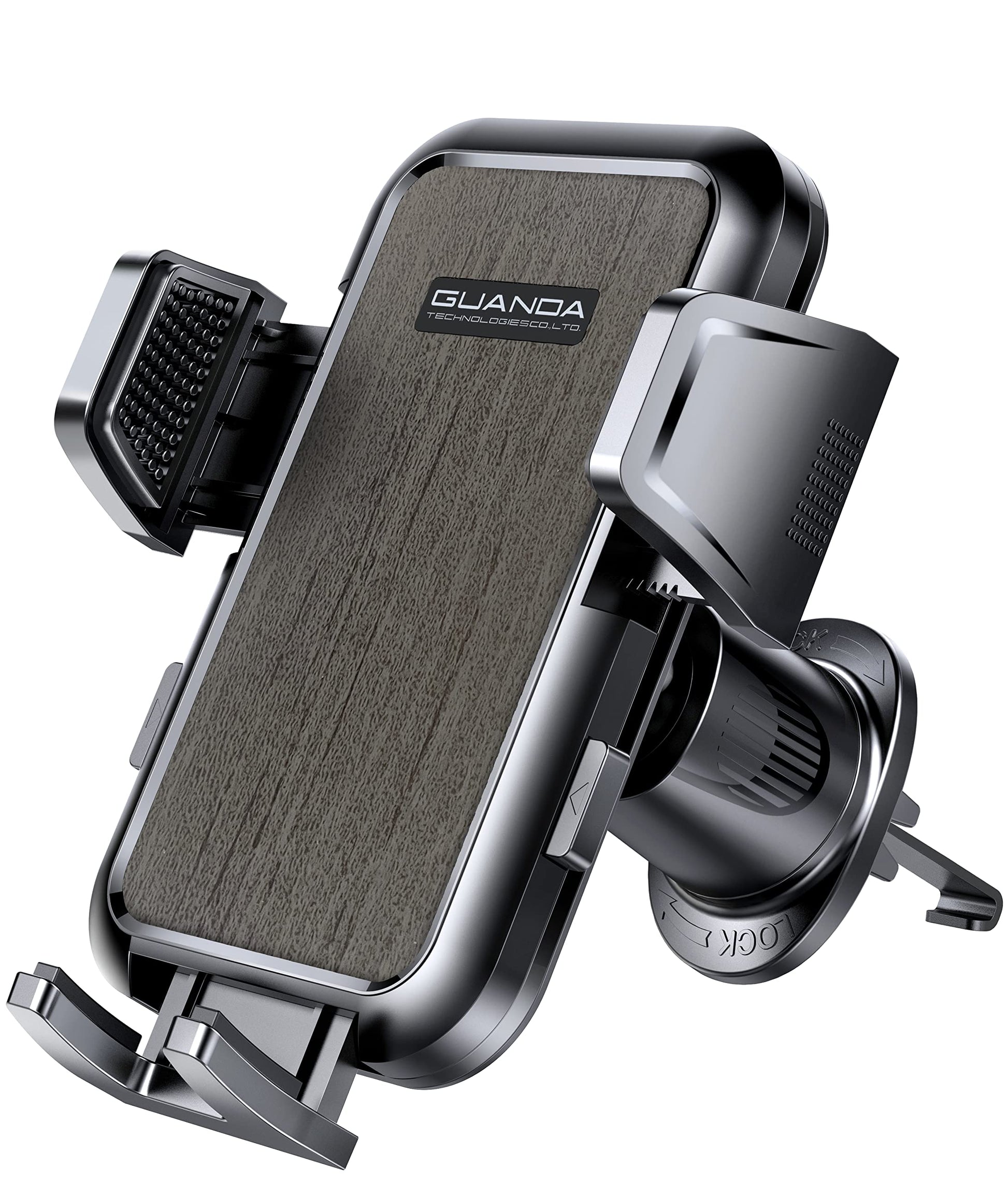 Car phone holder air vent, Car Phone Holder Mount 360° Rotation, Adjustable Clip, Big Phone & Thick Case Friendly, Compatibility Fit for All 4"-7" Smartphone, Universal phone car holder