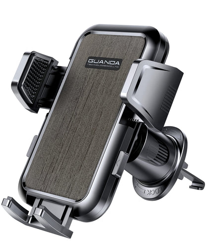 Car phone holder air vent, Car Phone Holder Mount 360° Rotation, Adjustable Clip, Big Phone & Thick Case Friendly, Compatibility Fit for All 4"-7" Smartphone, Universal phone car holder