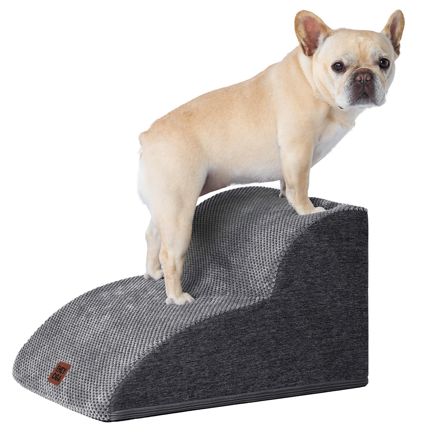 Scara pentru caini EHEYCIGA 4-Step 4 trepte fleece gri