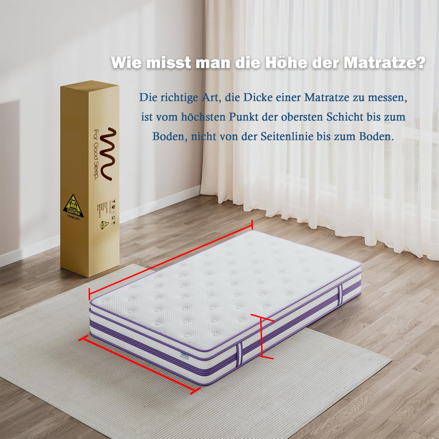 Saltea Moziel H3 120x200 cm Hybrid Pocket Spring 30 cm