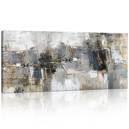 Tablou FajerminArt Abstract Gri 120x50 cm Canvas pe Cadru Lemn