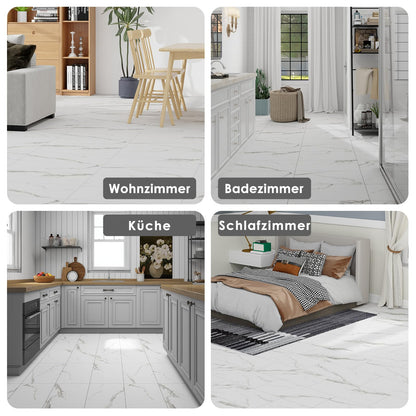 Gresie PVC Mulgreat Marmor Weiss Alb Marmura 2.23 m2 1.5 mm