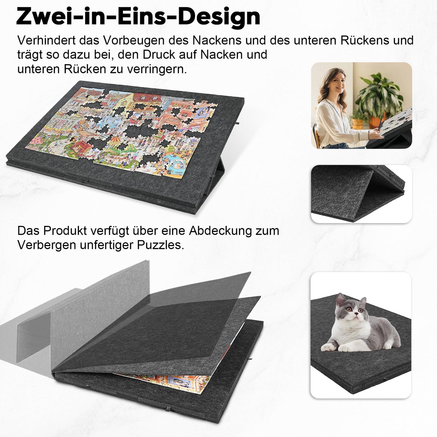 Puzzleboard Zertylre ZEY6131 2-in-1 inclinabil cu 6 sertare