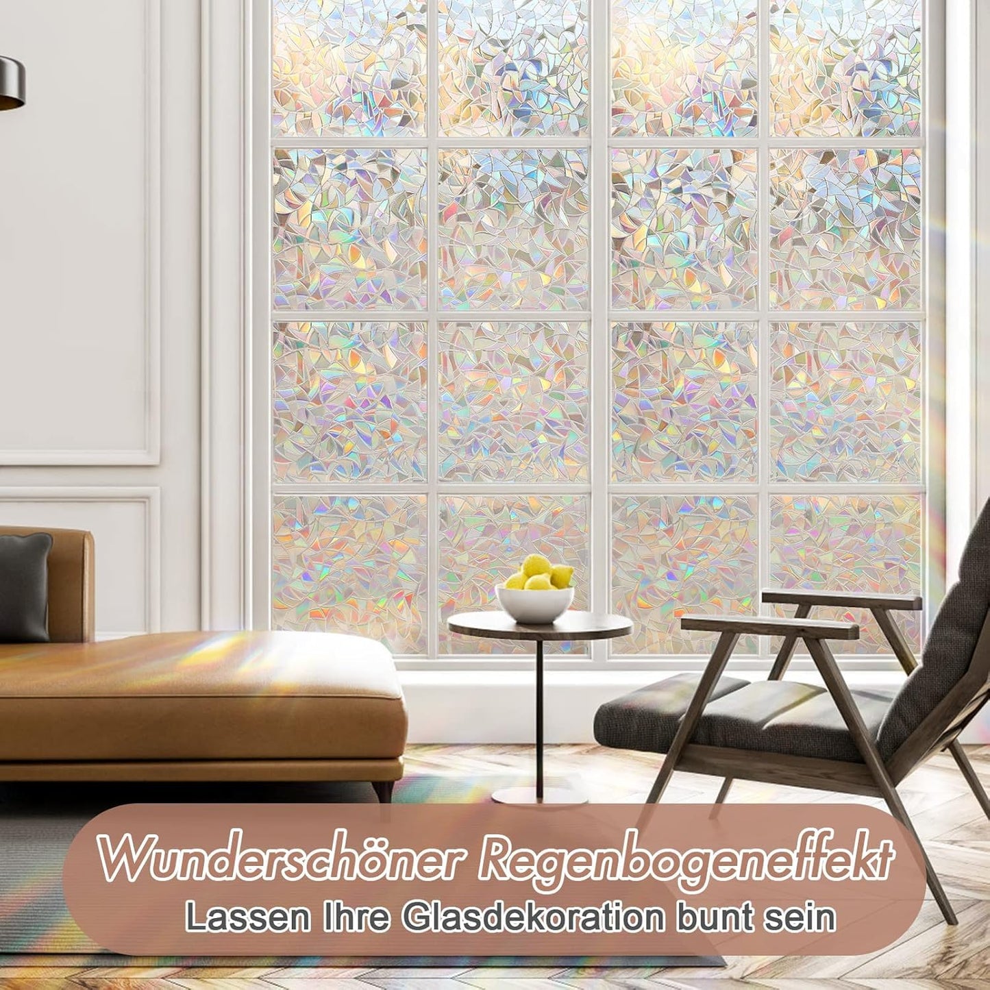 Folie geam Haton 3D Rainbow 75 x 200 cm protectie UV