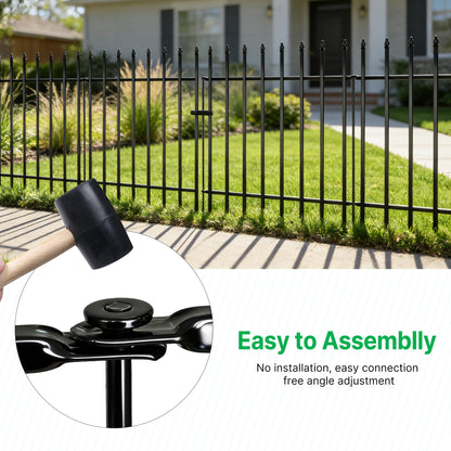 Gard decorativ Thealyn FG36-G metal negru 3.5 m fara sapare