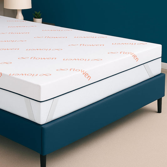 Topper saltea 180x200 cm 6 cm inaltime + Husa lavabila, curele fixare