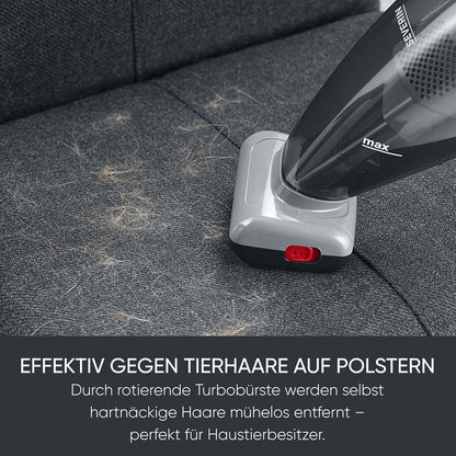 Aspirator de mana fara fir SEVERIN HV 7146 4 in 1 pentru lichide si par de animale, alb/gri/rosu