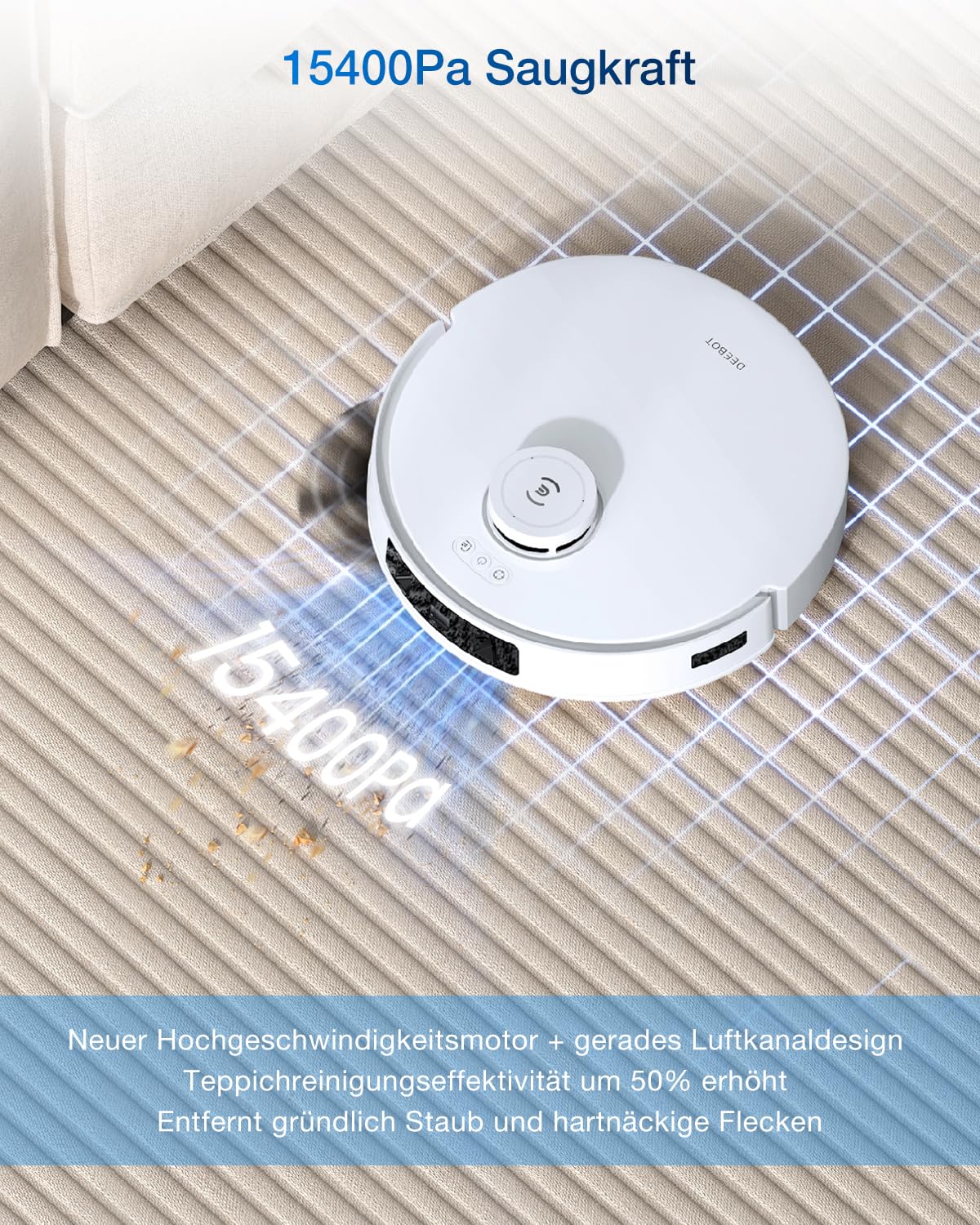 Robot aspirator ECOVACS Deebot T30C Pro Omni GEN 2 15400Pa alb