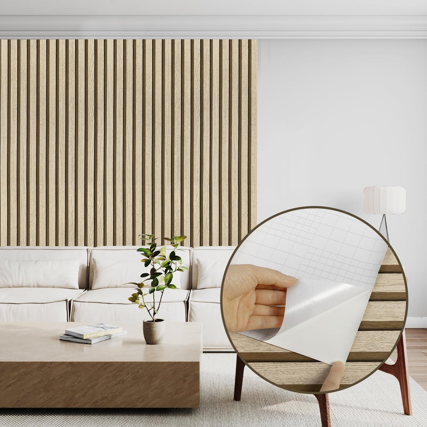 Tapet autoadeziv Abyssaly Wood Panel Wallpaper 90x300 cm impermeabil