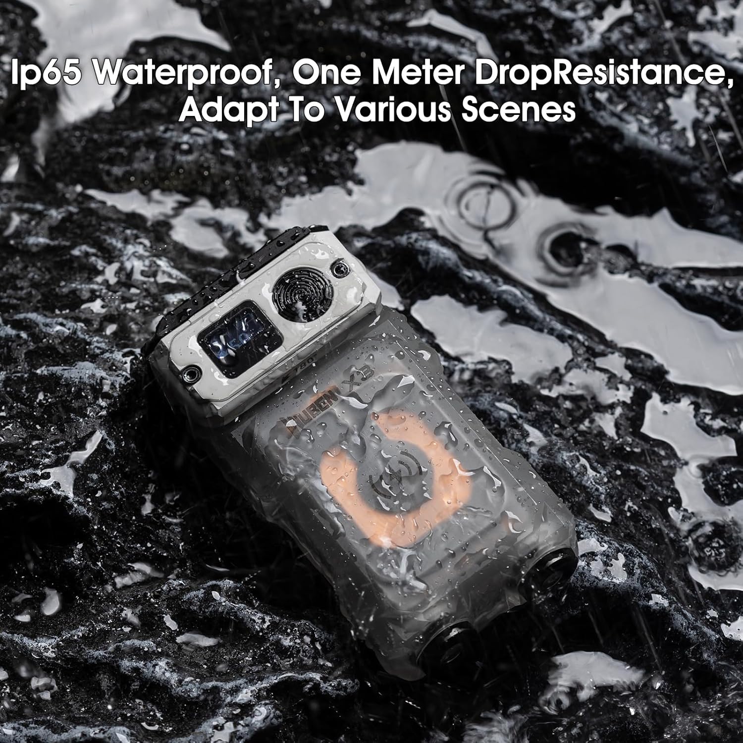 WUBEN X3 Mini Rechargeable Flashlight with Charging Base 180 Degree EDC Keychain Flashlight Twist Ip65 Waterproof Magnet Pocket Flashlights 10 Mode Type-C Lanyard for Camping, Outdoor,Inspection, Gift