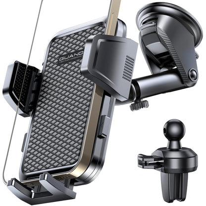 Car phone holder air vent, Car Phone Holder Mount 360° Rotation, Adjustable Clip, Big Phone & Thick Case Friendly, Compatibility Fit for All 4"-7" Smartphone, Universal phone car holder