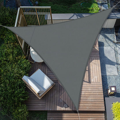 SUNNY GUARD Sun Shade Sail Triangle 4x4x4m Waterproof UV Block for Garden Outdoor Patio - Sand