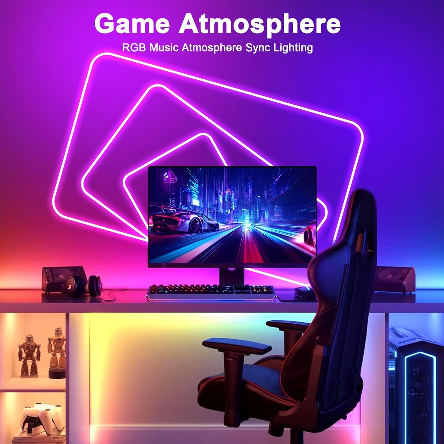 Mexllex 10m RGB Neon LED Strip with App Control, Music Sync, IP67 Waterproof for Indoor and Outdoor Use