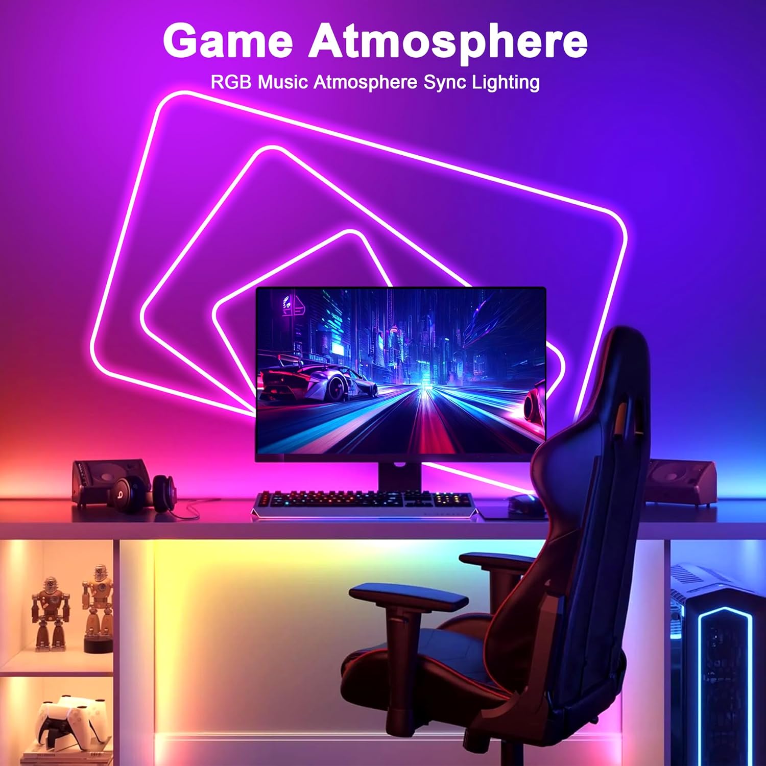 Mexllex 10m RGB Neon LED Strip with App Control, Music Sync, IP67 Waterproof for Indoor and Outdoor Use
