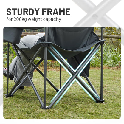 Set 2 Scaune camping TIMBER RIDGE 2 buc 200 kg sezut lat 63 cm