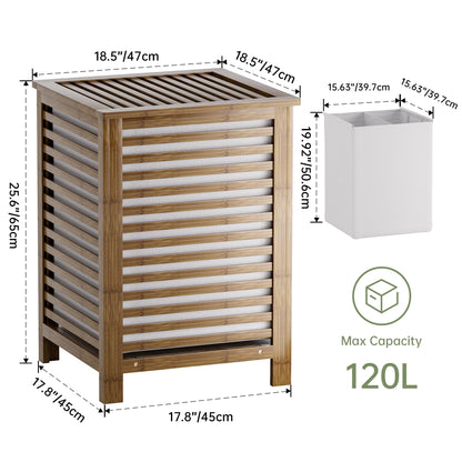 Cos rufe SMIBUY S-BLB-WL001 120L bambus cu 2 compartimente