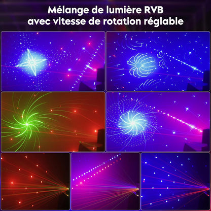Disco Light, Disco Light Party Light with 9 RGB LED Lenses, DJ Headlight with Strobe Effect, Sound Activated, Suitable for Parties, Clubs, Weddings, Concerts, Bars, Birthdays