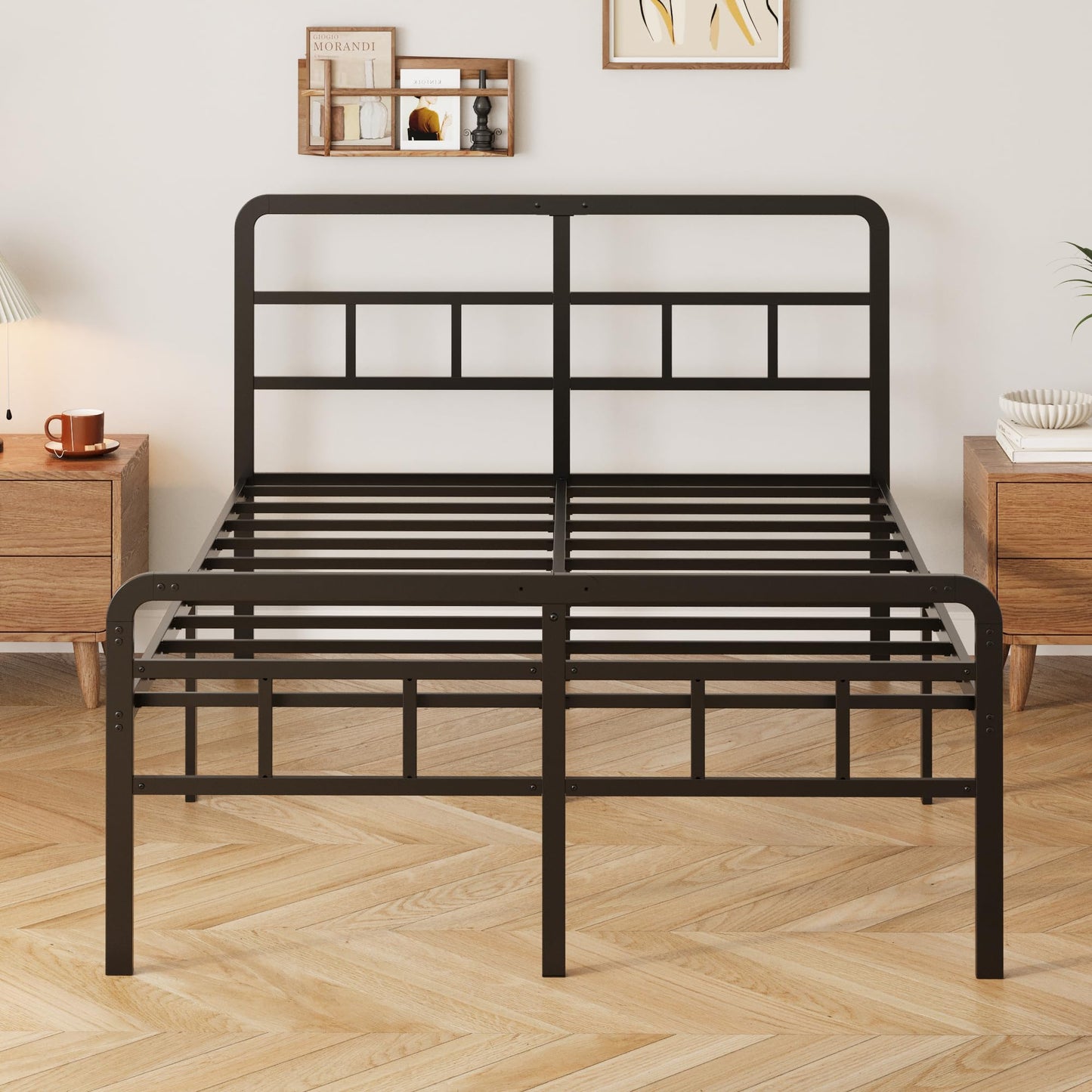 Pat 200x150 Yicensen King Size Cadru Metalic 46cm Negru
