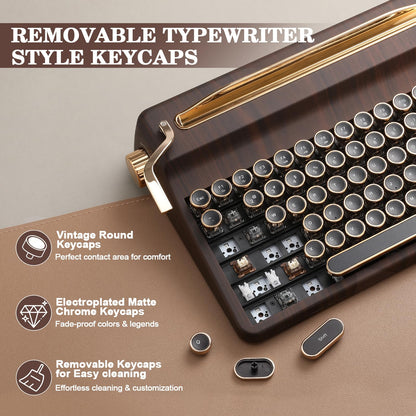 Tastatura YUNZII QL75 Retro Mecanic Wireless RGB 84 taste