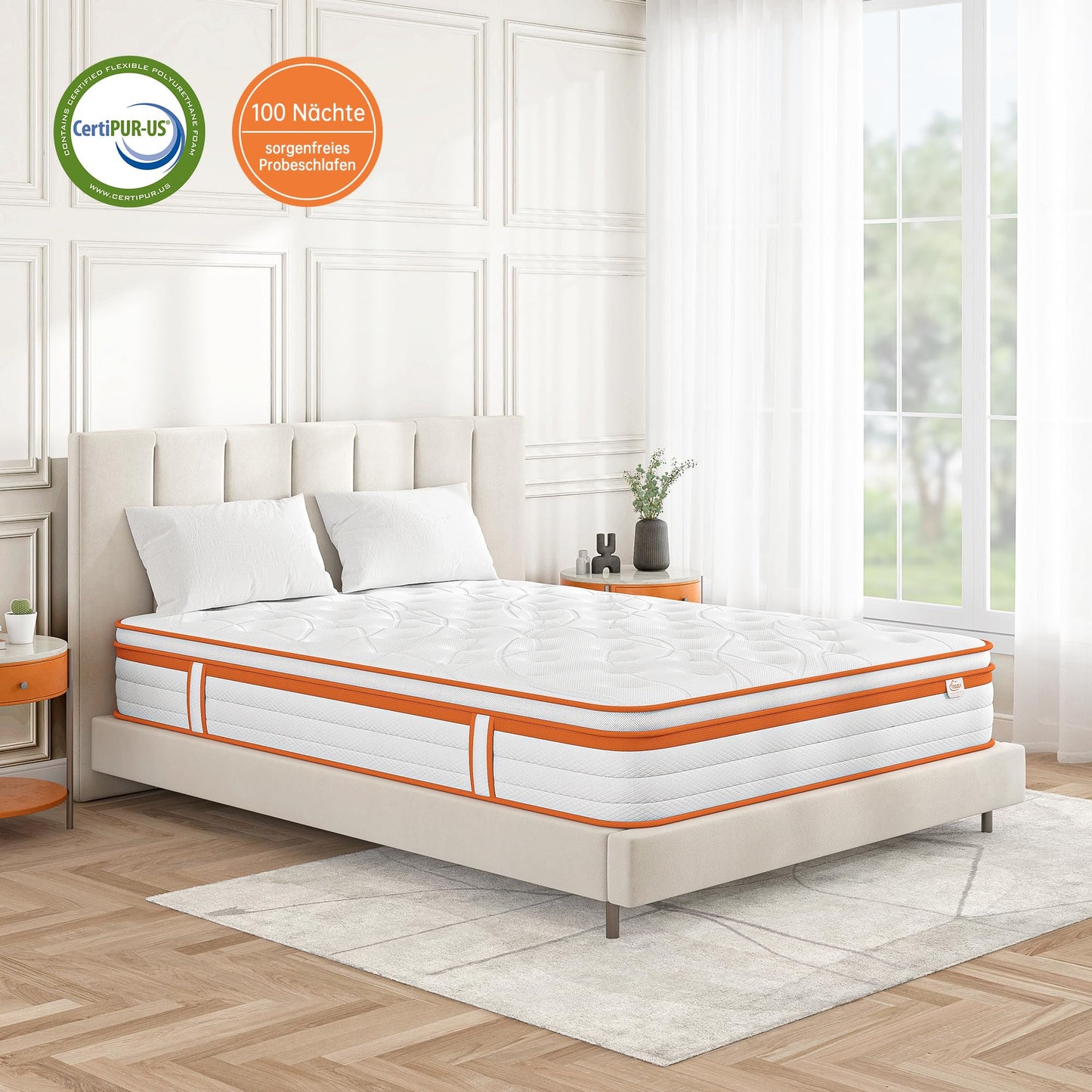Saltea TeQsli TSB 180x200 cm Hibrida 7 zone Gel Memory Foam 25 cm