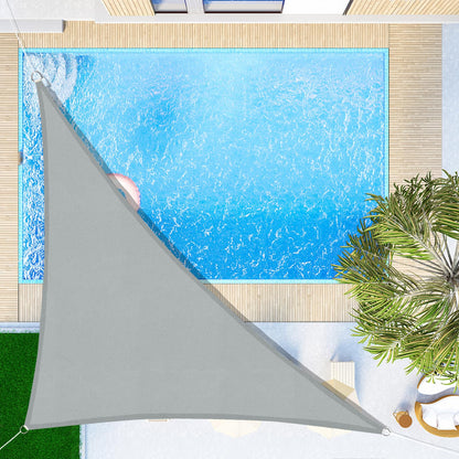 SUNNY GUARD Sun Shade Sail Triangle 4x4x4m Waterproof UV Block for Garden Outdoor Patio - Sand