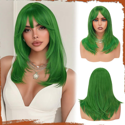 Peruca SOFEIYAN Long Straight Layered Blonde 16 Inch cu Breton