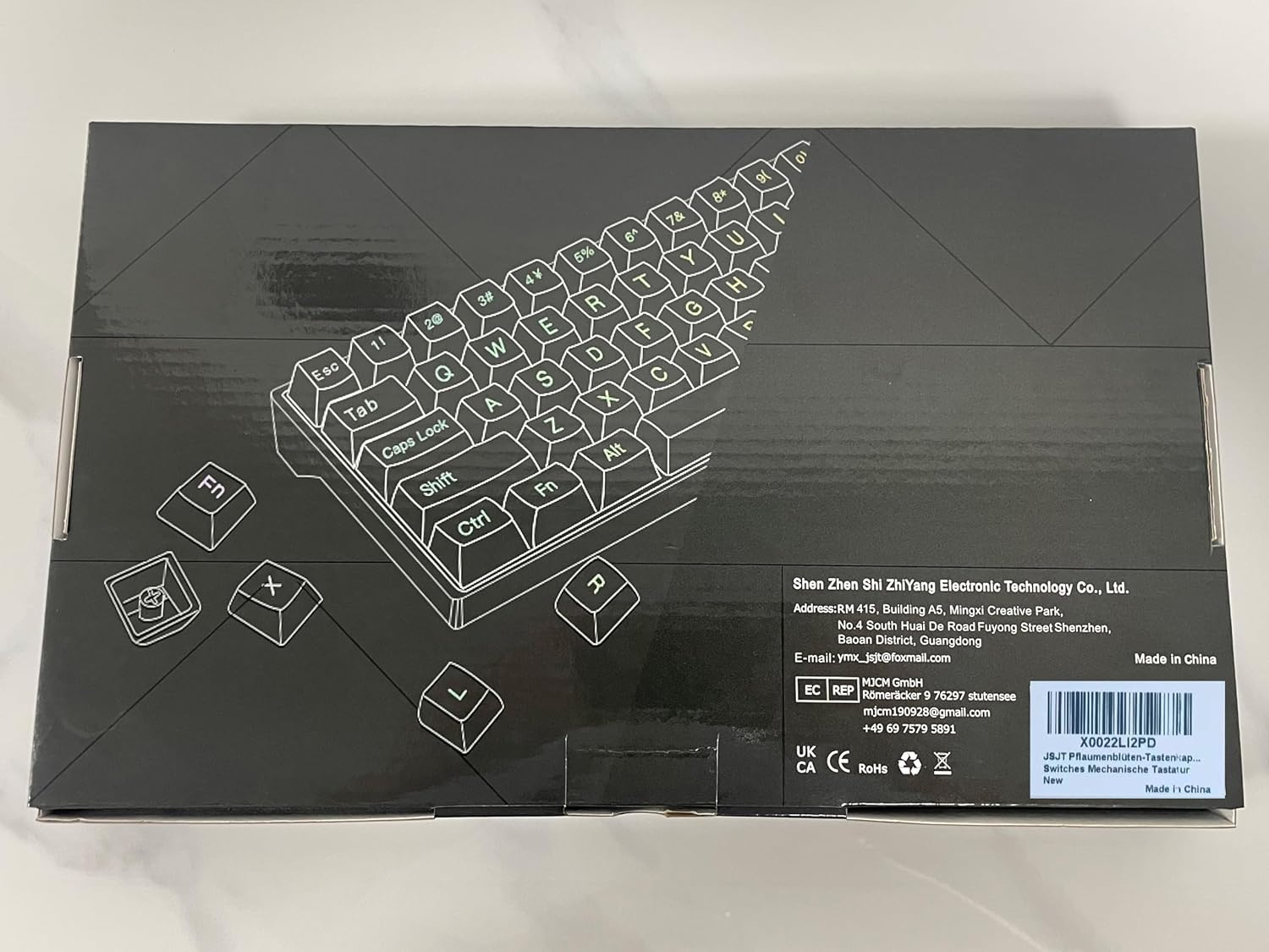 JSJT Plum Blossom Keycaps 128 Keys French Keycaps PBT OEM Profile Custom Keycaps for 61/68/87/96/104/108 Cherry MX Switches Mechanical Keyboard