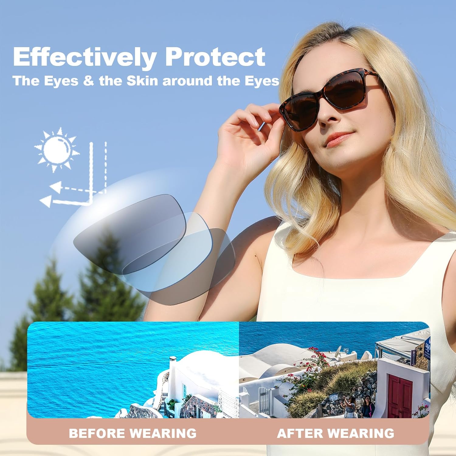 Missfive Pack of 2 Vintage Bifocal Sunglasses with Prescription Women's Classic Reading Sunglasses Women Black Turtle Retro Cat Eye Glasses, UV Protection Sunglasses for Driving, +2.5
