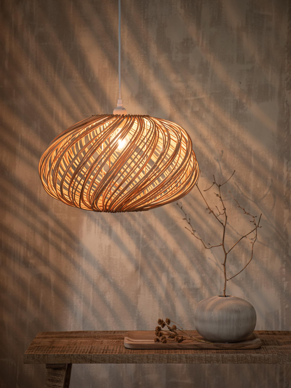 Abajur Maison dAilleurs MDA230001 Rattan natural 45x25 cm