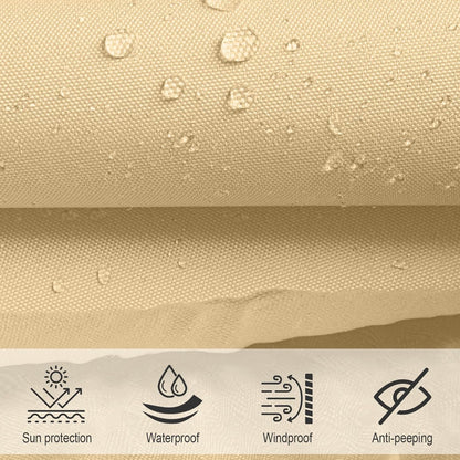 SUNNY GUARD Sun Shade Sail Triangle 4x4x4m Waterproof UV Block for Garden Outdoor Patio - Sand