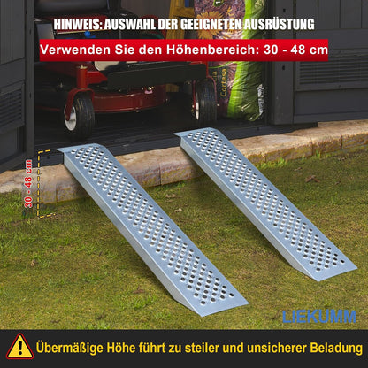 Set 2 rampe LIEKUMM din otel, 120 cm, capacitate 600 kg, inaltime utilizare max. 48 cm