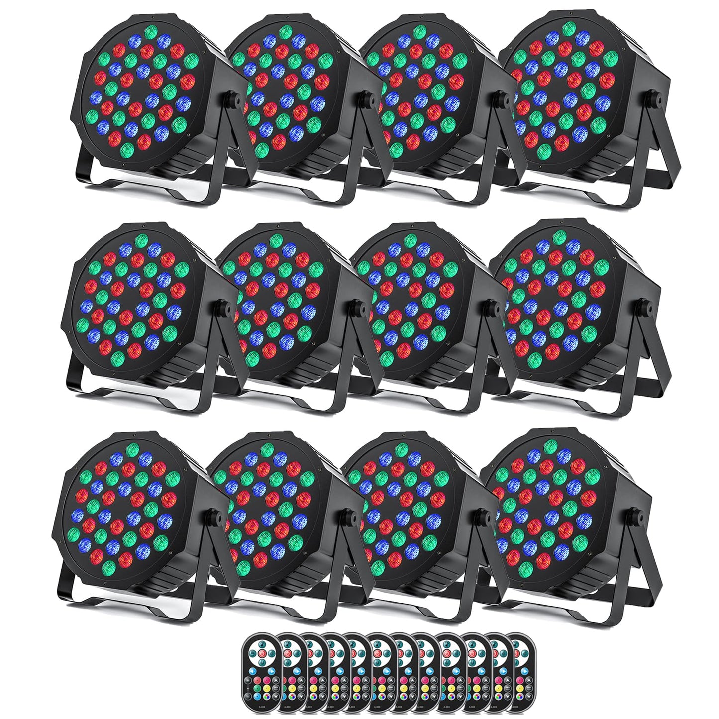 Set lumini scena UKing 1082X4EUB 72W RGB DMX cu telecomanda
