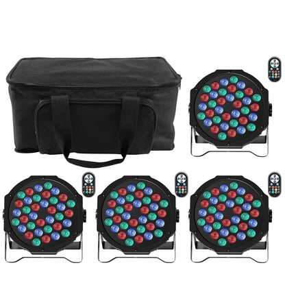 Set lumini scena UKing 1082X4EUB 72W RGB DMX cu telecomanda