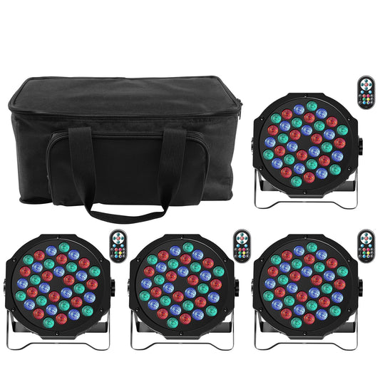 Set lumini scena UKing 1082X4EUB 72W RGB DMX cu telecomanda