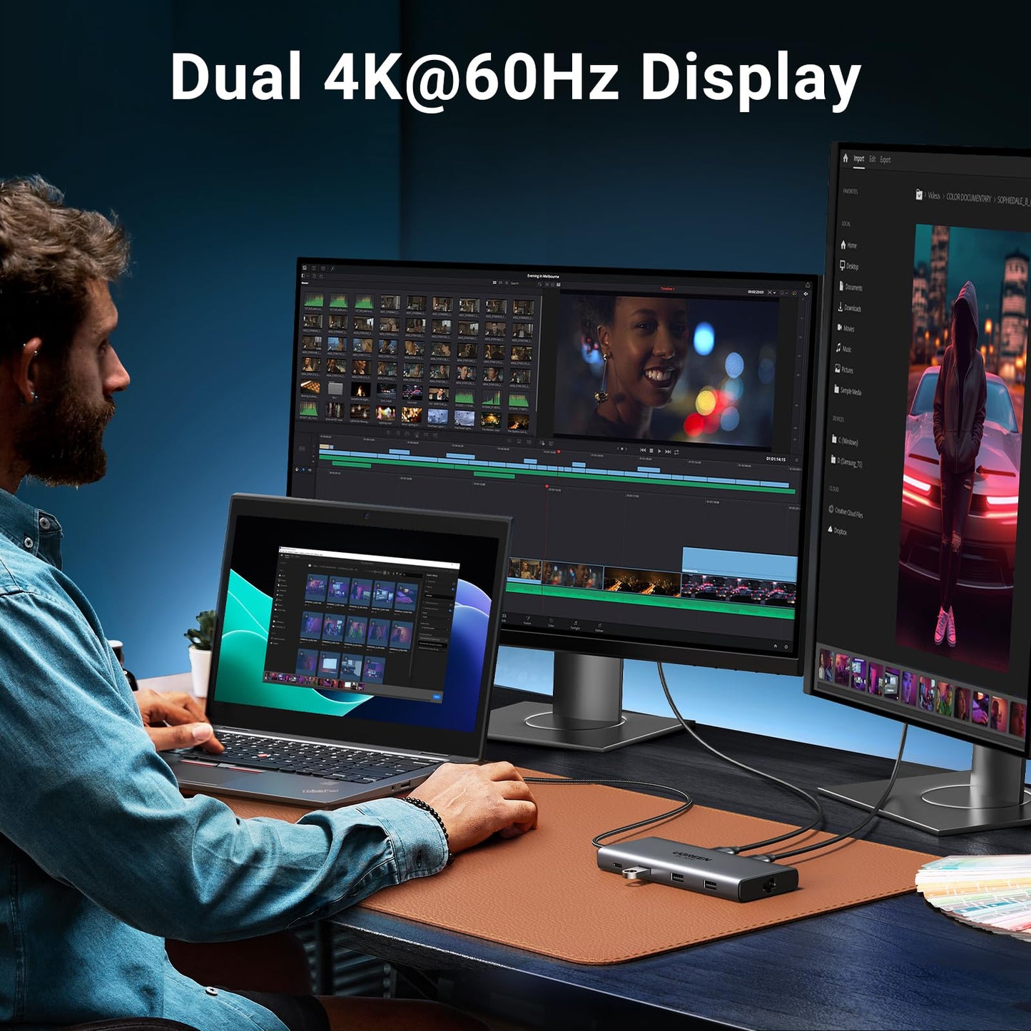 Docking station UGREEN Revodok Pro 10 in 1 2x HDMI 4K 60Hz