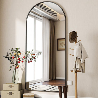 Oglinda de podea Koonmi cu arc, 171 x 76 cm, neagra