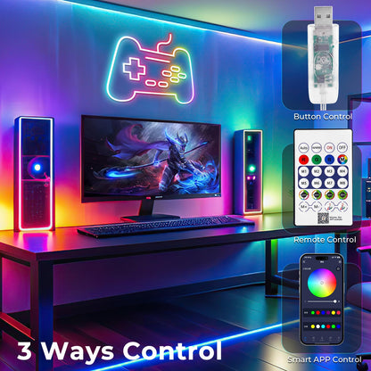 Banda LED BERIXDEEP RGB IC 3m 5V USB App Control IP65